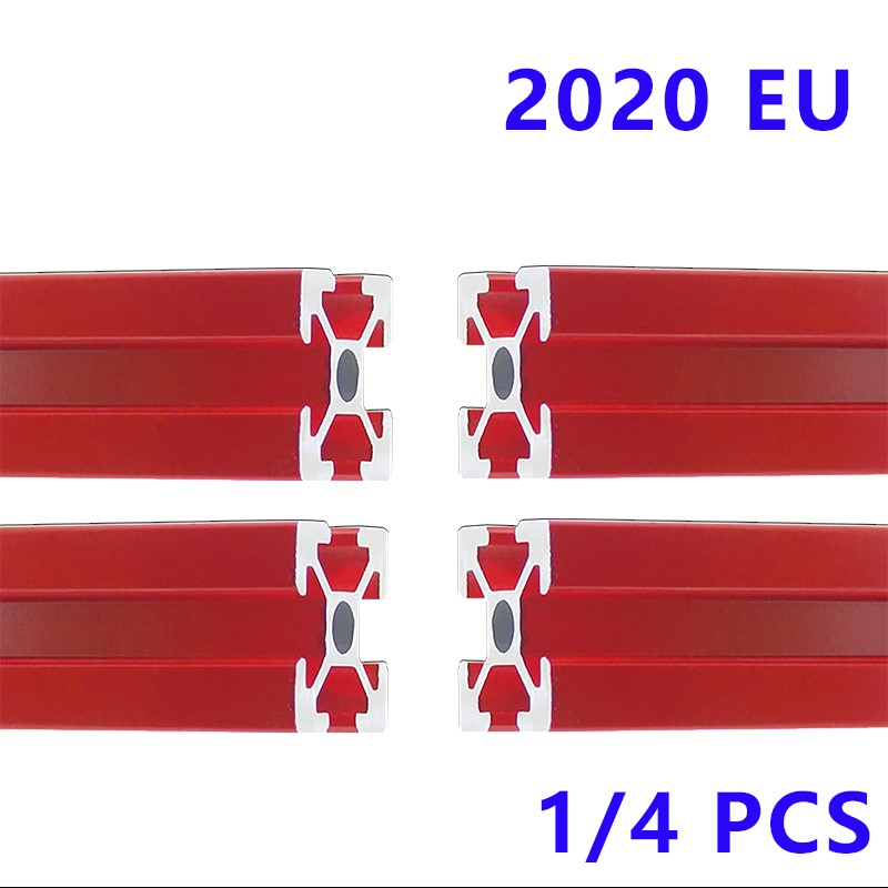 Aluminum T-Slot Profile - 1/4 pces vermelho 2020 perfil de