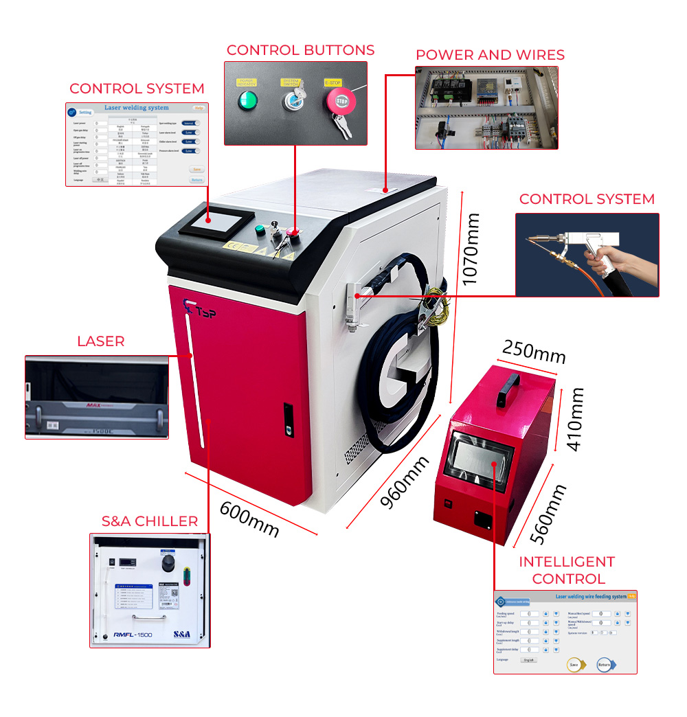 Vendas diretas da fábrica 1000 - Industrial Laser Welding Machine For Sale avaliação e preço