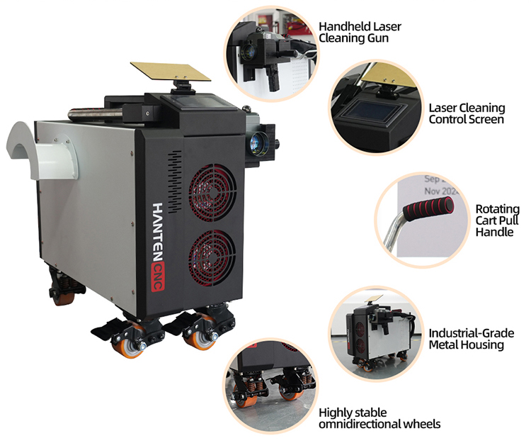 Limpador a Laser de Pulso 500W - Industrial Laser Cleaning Equipment avaliação e preço